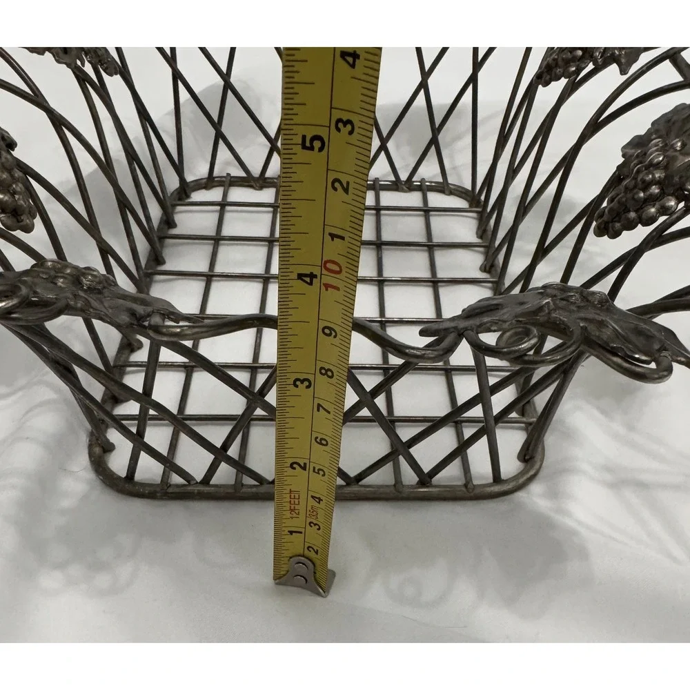 Vintage Antique‎ Basket FILIGREE Melchior Soviet USSR Fruit Country Kitchen